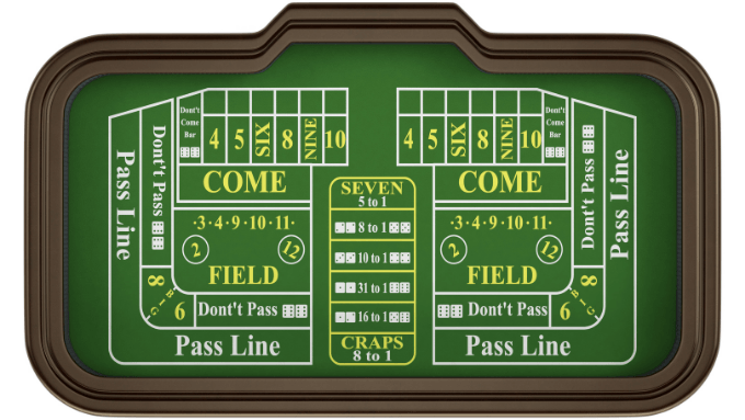 So sieht ein Craps-Tisch aus