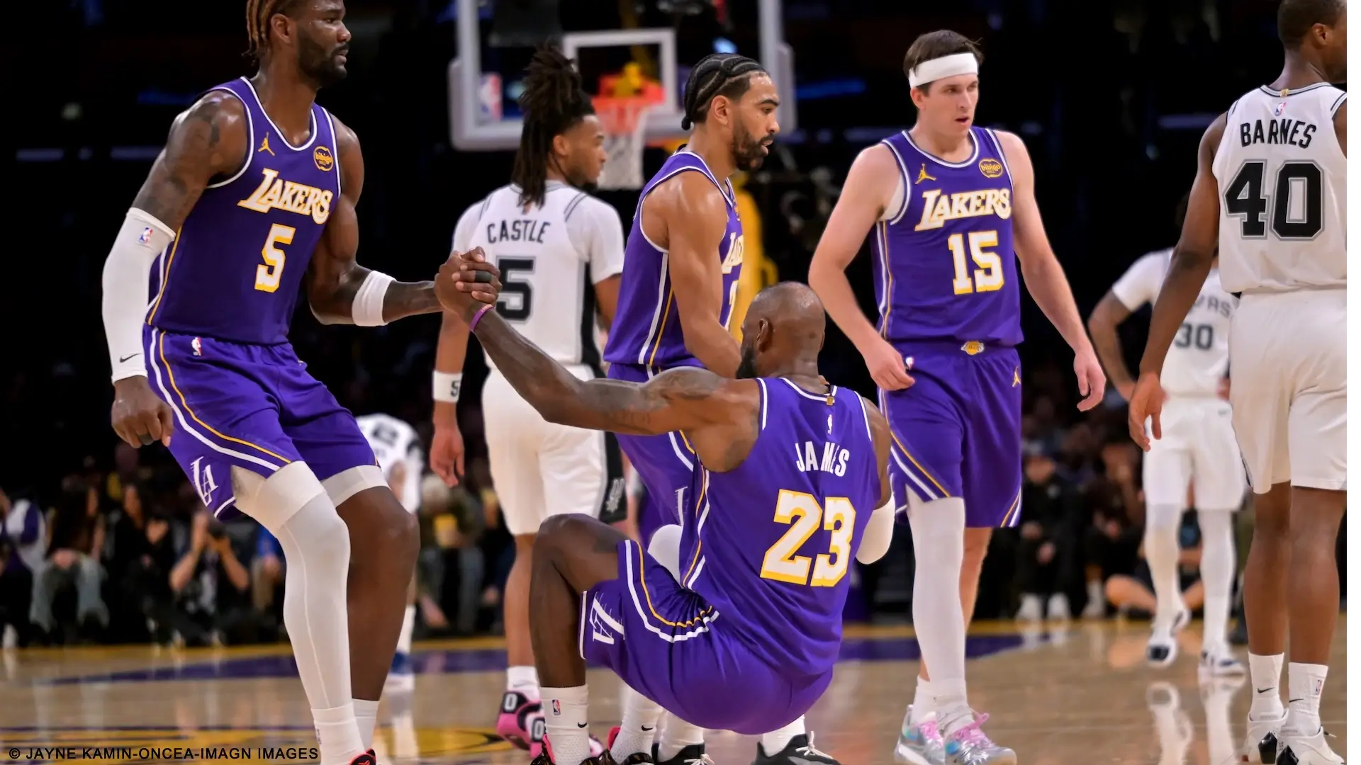 LeBron James and Luka Doncic lead the Lakers depth chart