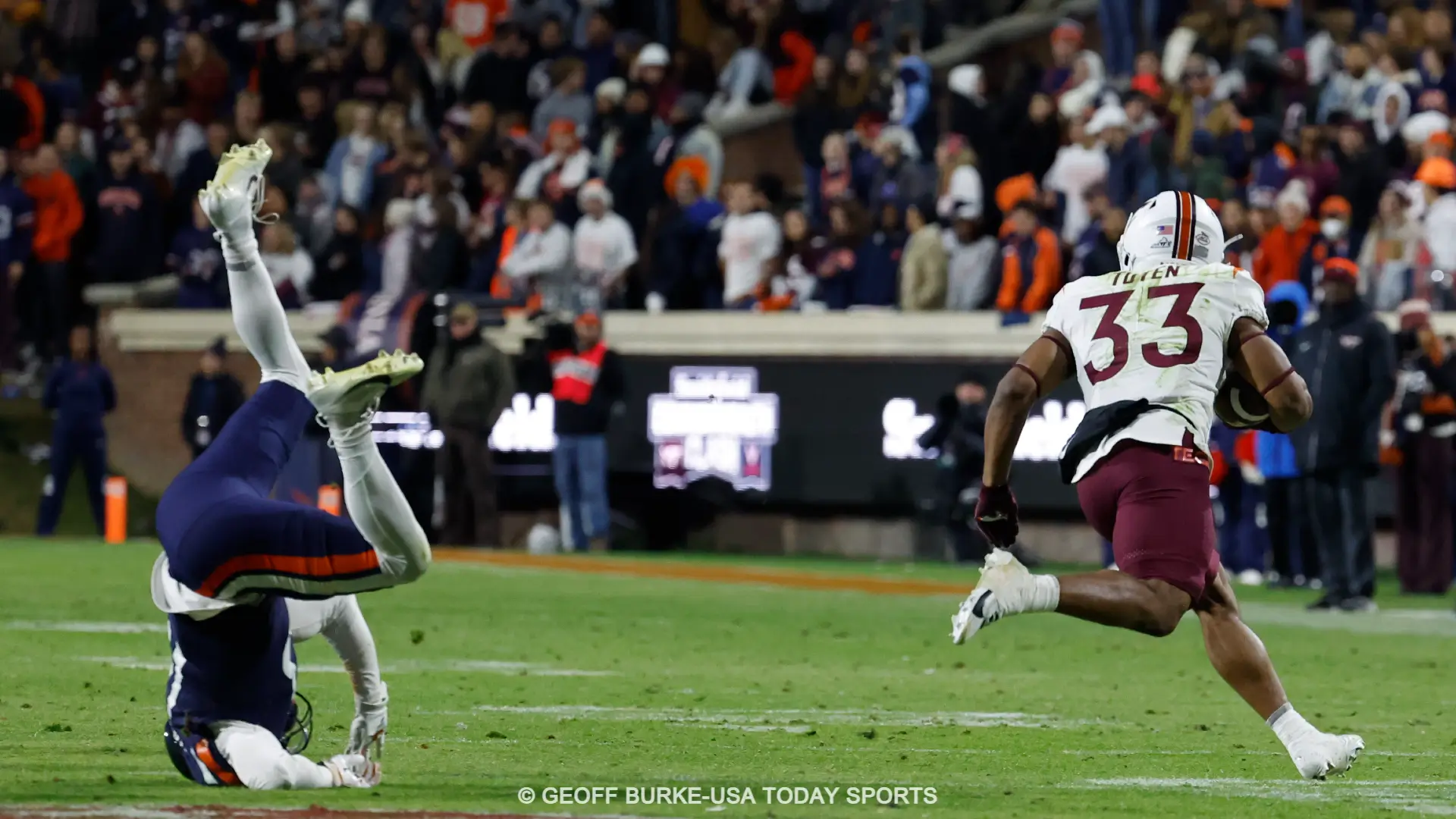 Virginia Tech Hokies Playoff Chances Virginia Tech Hokies running back Bhayshul Tuten