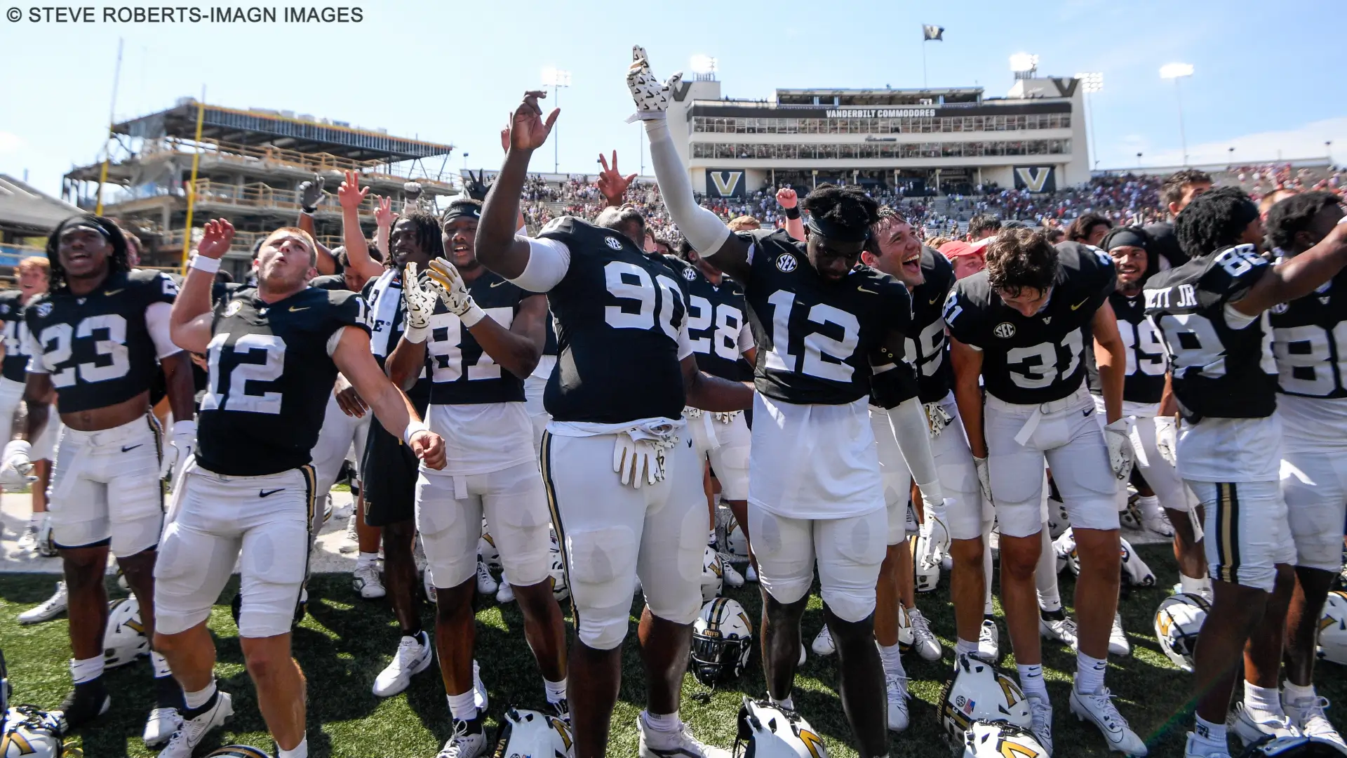 Vanderbilt Commodores Football Odds Vanderbilt Commodores players celebrate