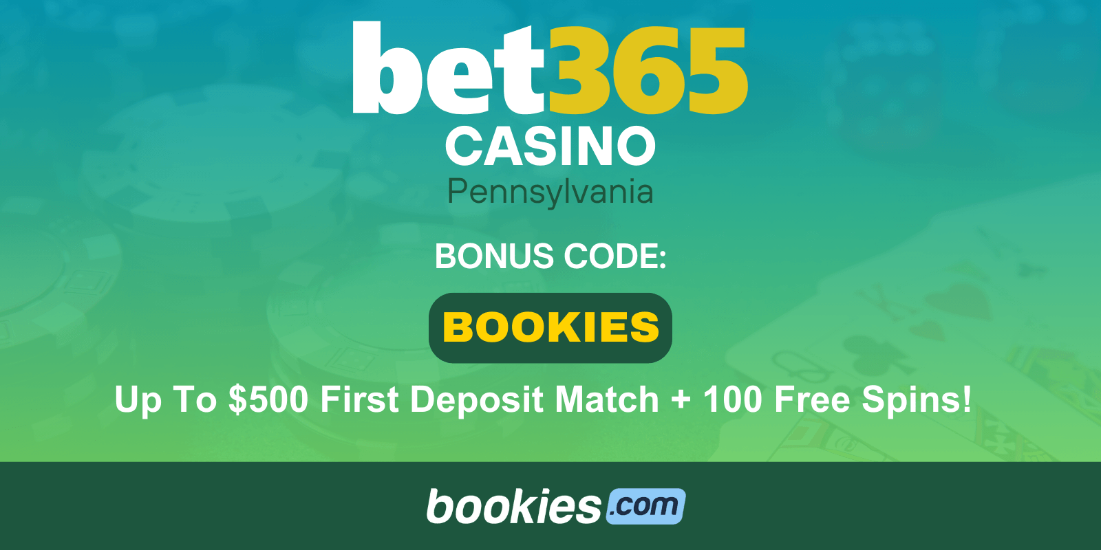 BET365ペンシルバニアカジノボーナスコードブッキーズ＆get $ 500マッチボーナス + 100スピン（2月22日）