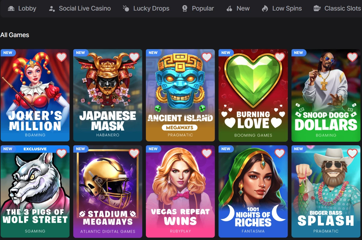 WOW Vegas Games