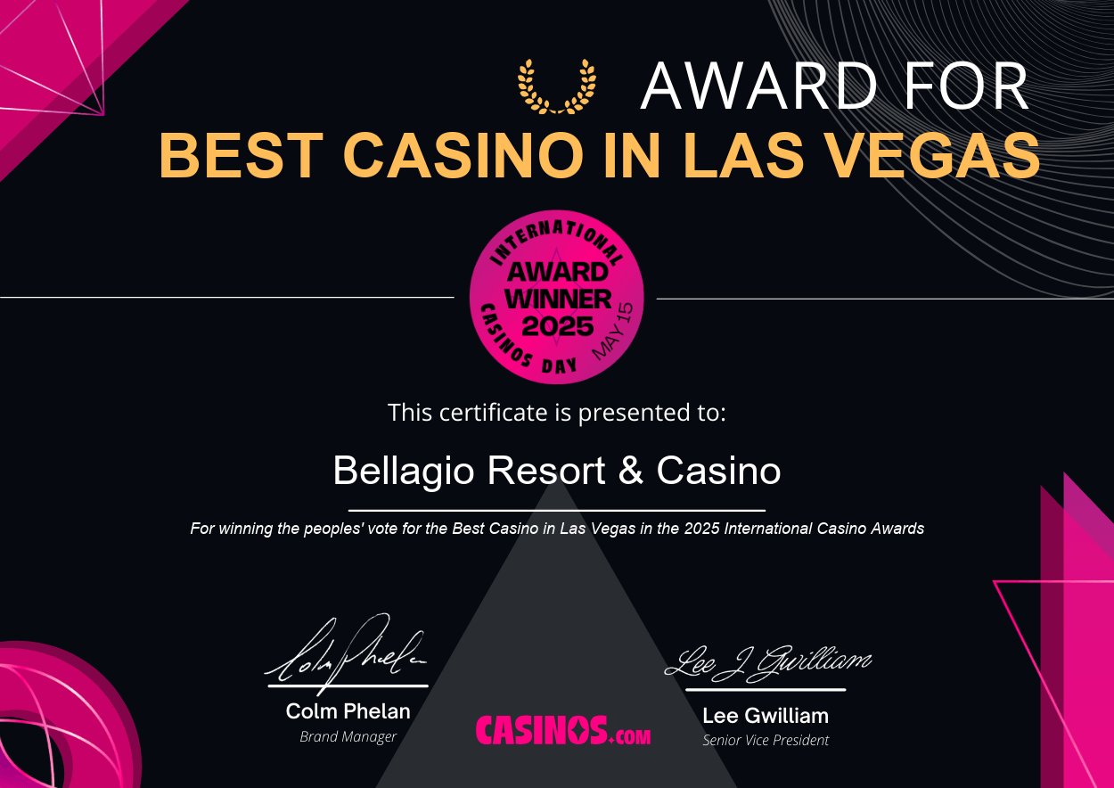 Bellagio Resort & Casino best casino in LV award