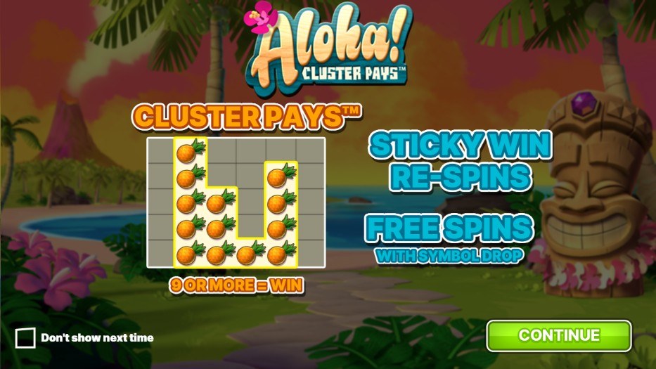 aloha cluster pays sloturi clusterpays