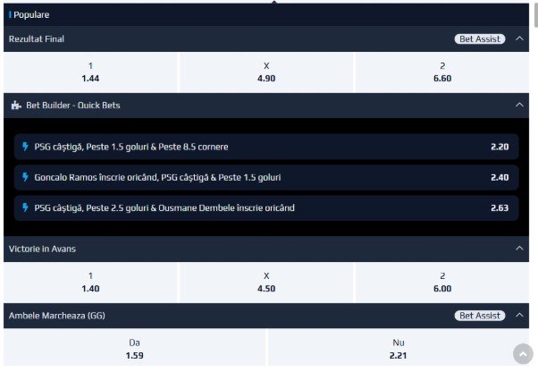 cote cote pariuri psg vcs tottneham