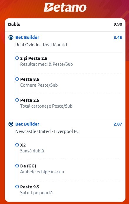 betano bet builder biletul zilei 24 25 august