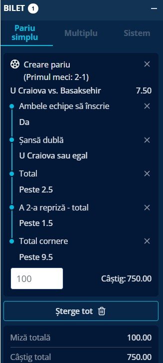 ponturi pariuri craiova vs basaksehir
