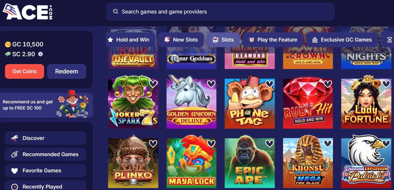 Ace Casino Games
