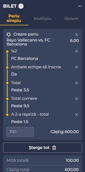ponturi pariuri vallecano barcelona