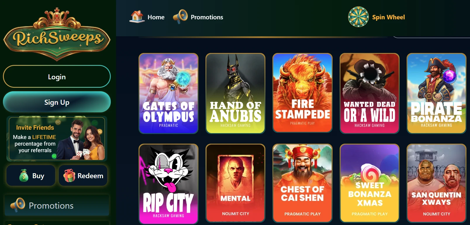 RichSweeps Casino Slots