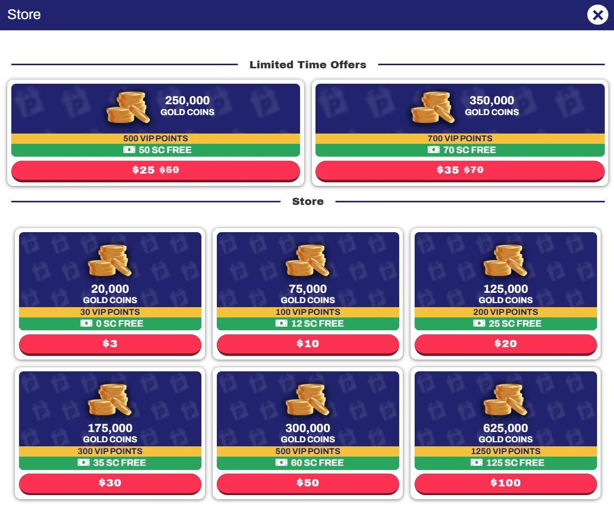 RealPrize Gold Coin Packages