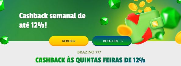 
Cashback Semanal Brazino777