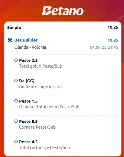 ponturi pariuri olanda vs polonia