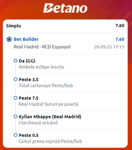 pariuri real madrid - espanyol