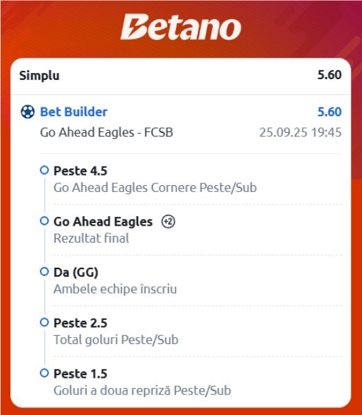 ponturi pariuri eagles vs fcsb