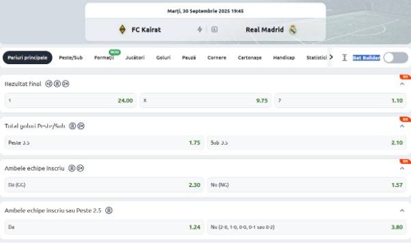 cote pariuri almaty real madrid