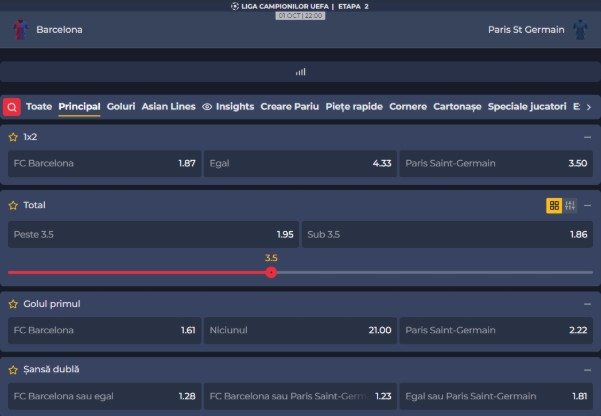 pariuri barcelona vs psg