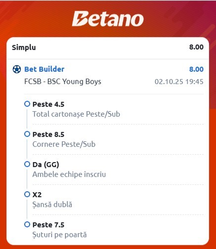 ponturi pariuri fcsb young boys