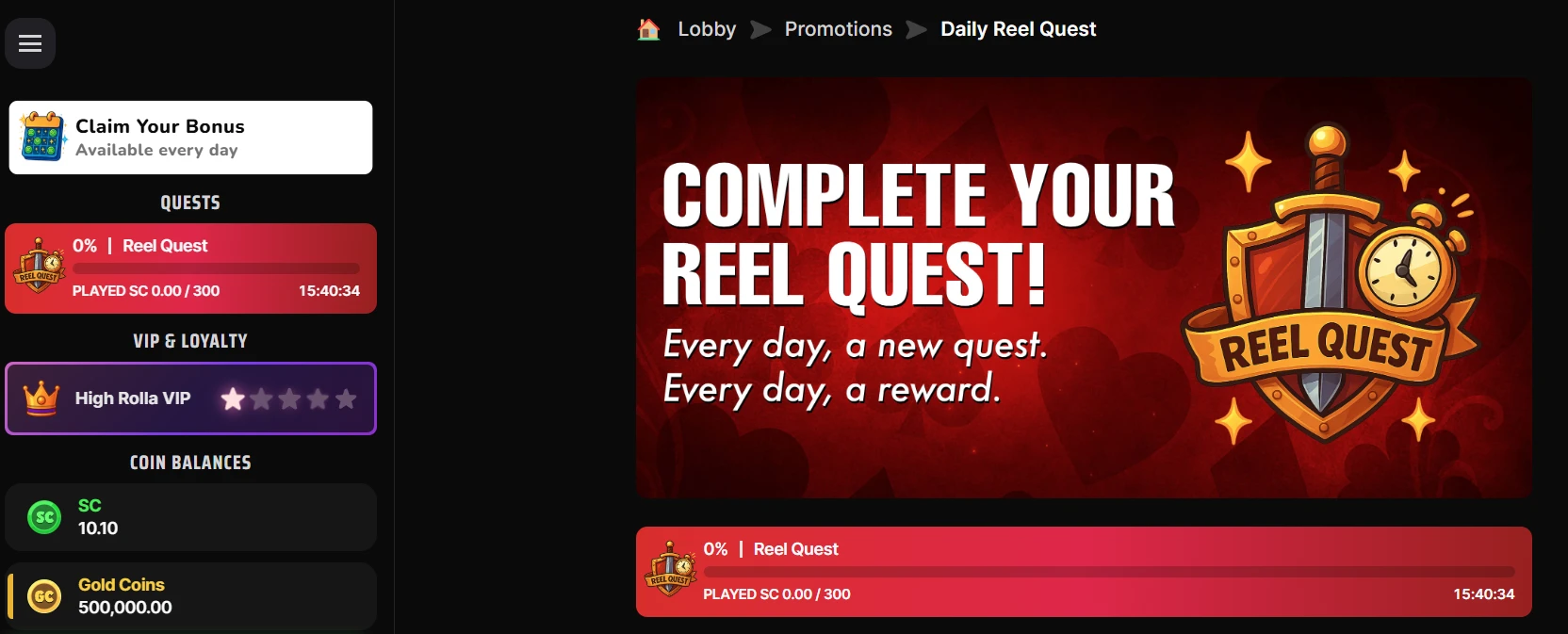 Rolla Casino Reel Quest