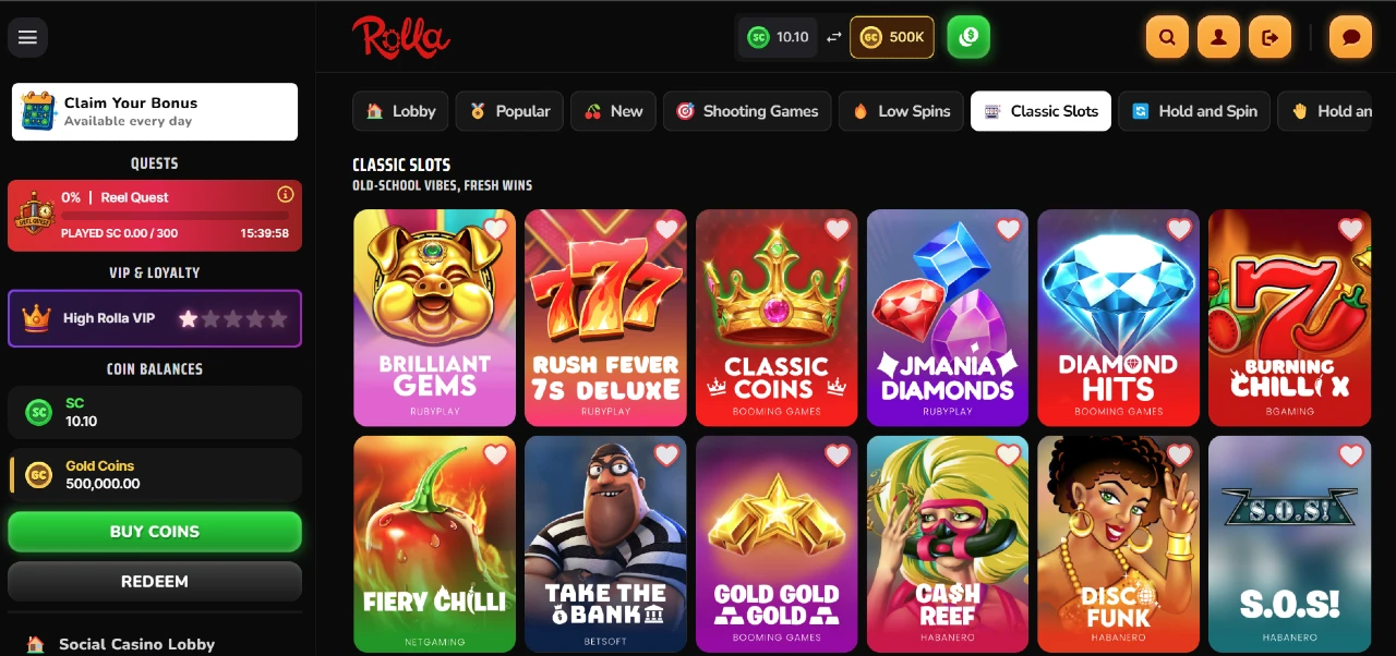 Rolla Slot Games