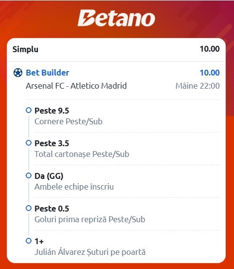 pariuri arsenal atletico madrid