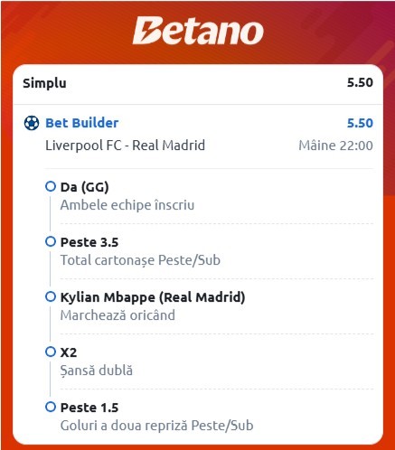 cote pariuri liverpool real madrid