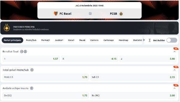 ponturi pariuri basel - fcsb