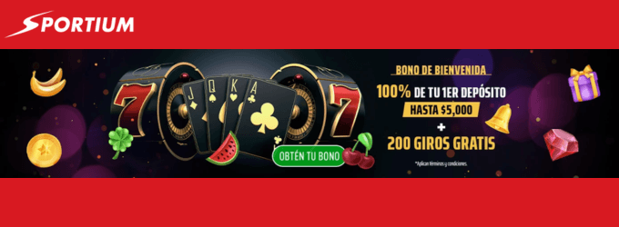 Sportium casino México: bono y giros gratis