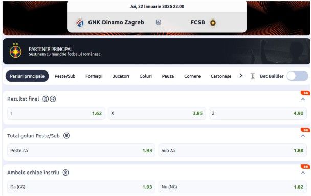 ponturi pariuri dinamo zagreb vs fcsb