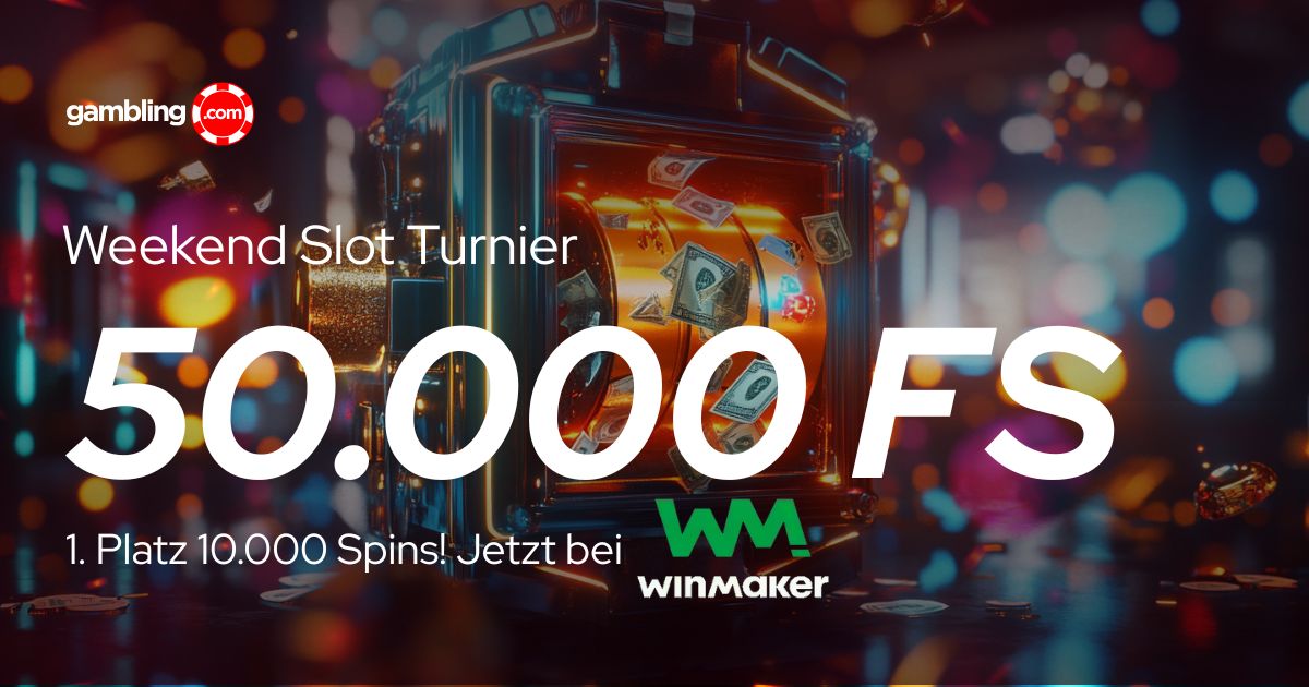 Winmaker Casino Wochenende: 50.000 Freispiele im Slot-Turnier-Preispool