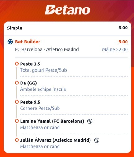 cote pariuri barcelona atletico madrid