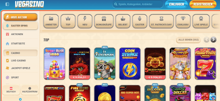 Vegasino casino online