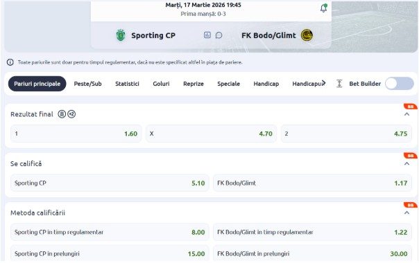 cote pariuri bodo sporting