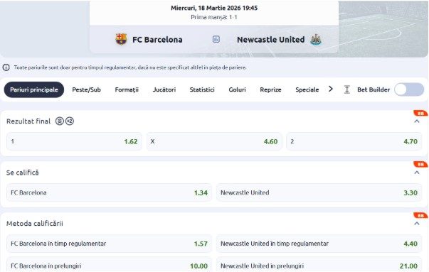 cote pariuri liverpool barcelona newcastle