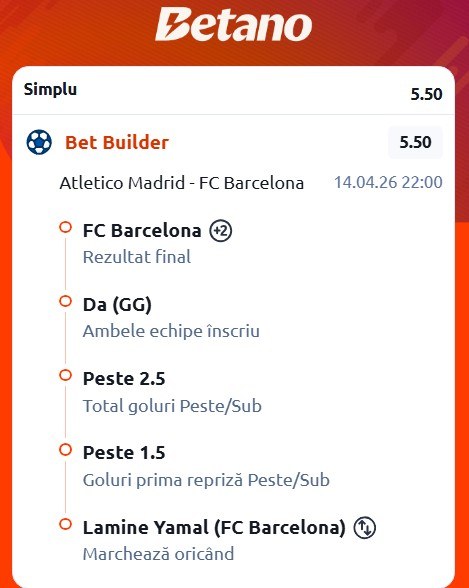 cote pariuri barcelona atletico madrid