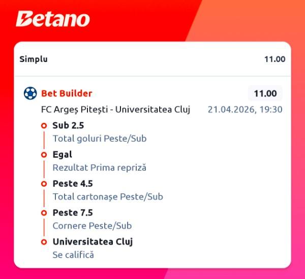 ponturi pariuri arges u cluj