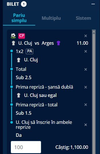 ponturi pariuri u cluj fc rages