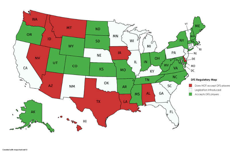 in what states is online gambling legal