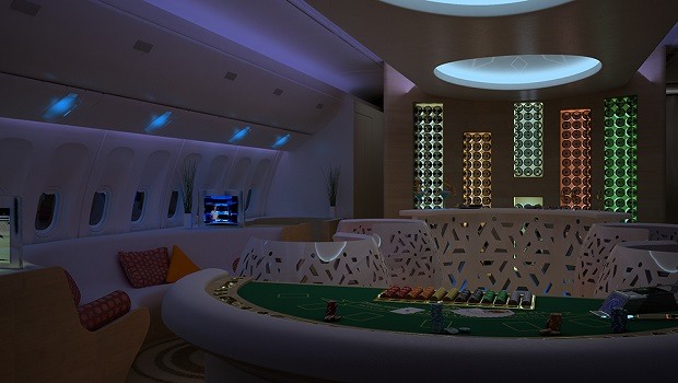 casino ombord på flygplan