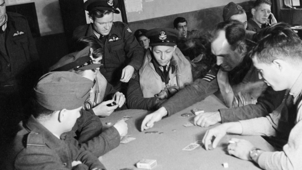 American pilots playing poker in 1942
