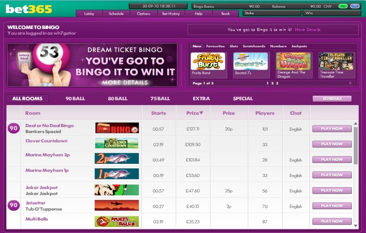 Bet365 bingo uk online