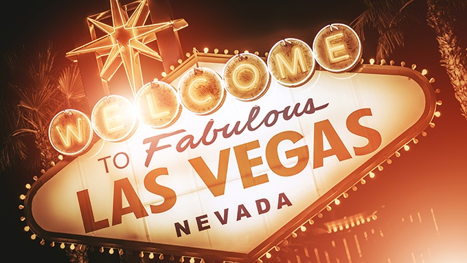 Ortsschild von Las Vegas