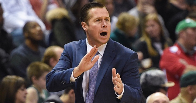 Sacramento Kings head coach Dave Joerger reacts during the game against the Milwaukee Bucks in the first quarter at BMO Harris Bradley Center.