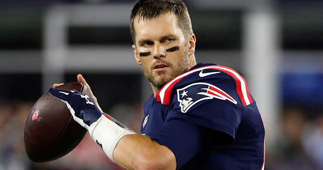 New England Patriots quarterback Tom Brady (12) during the first quarter against the Indianapolis Colts at Gillette Stadium.