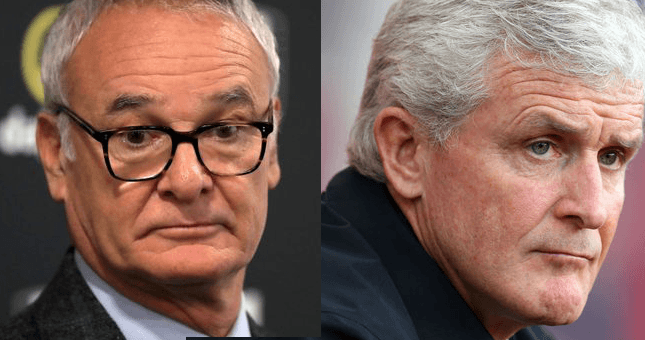 Claudio Ranieri and Mark Hughes