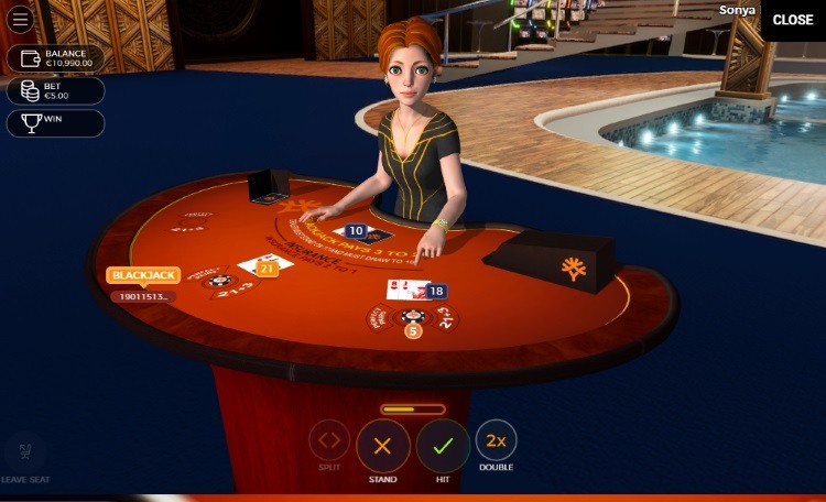 Dubbel Immersive Blackjack spelrelease från Yggdrasil