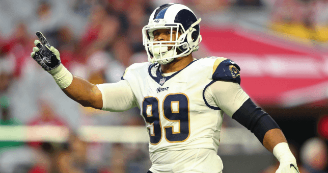 Aaron Donald is ready to get after Tom Brady as the Rams will try to pull the upset.