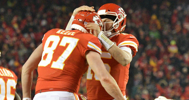 Patrick Mahomes during the 2019 AFC title game.