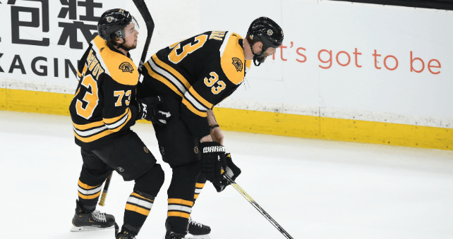 Chara played 25 minutes in Game 2 despite suffering a minor injury in Game 1.