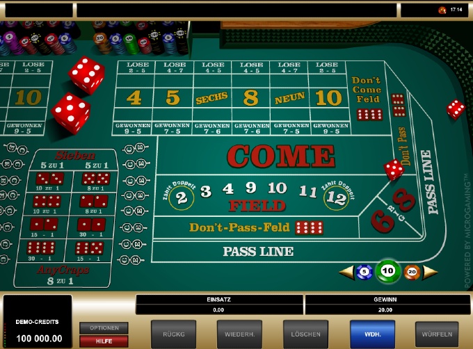 Craps von Quickfire/Microgaming